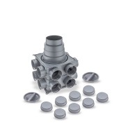 Коллектор 212 V 12x Ø 75/63 мм ПП (арт. 188630)